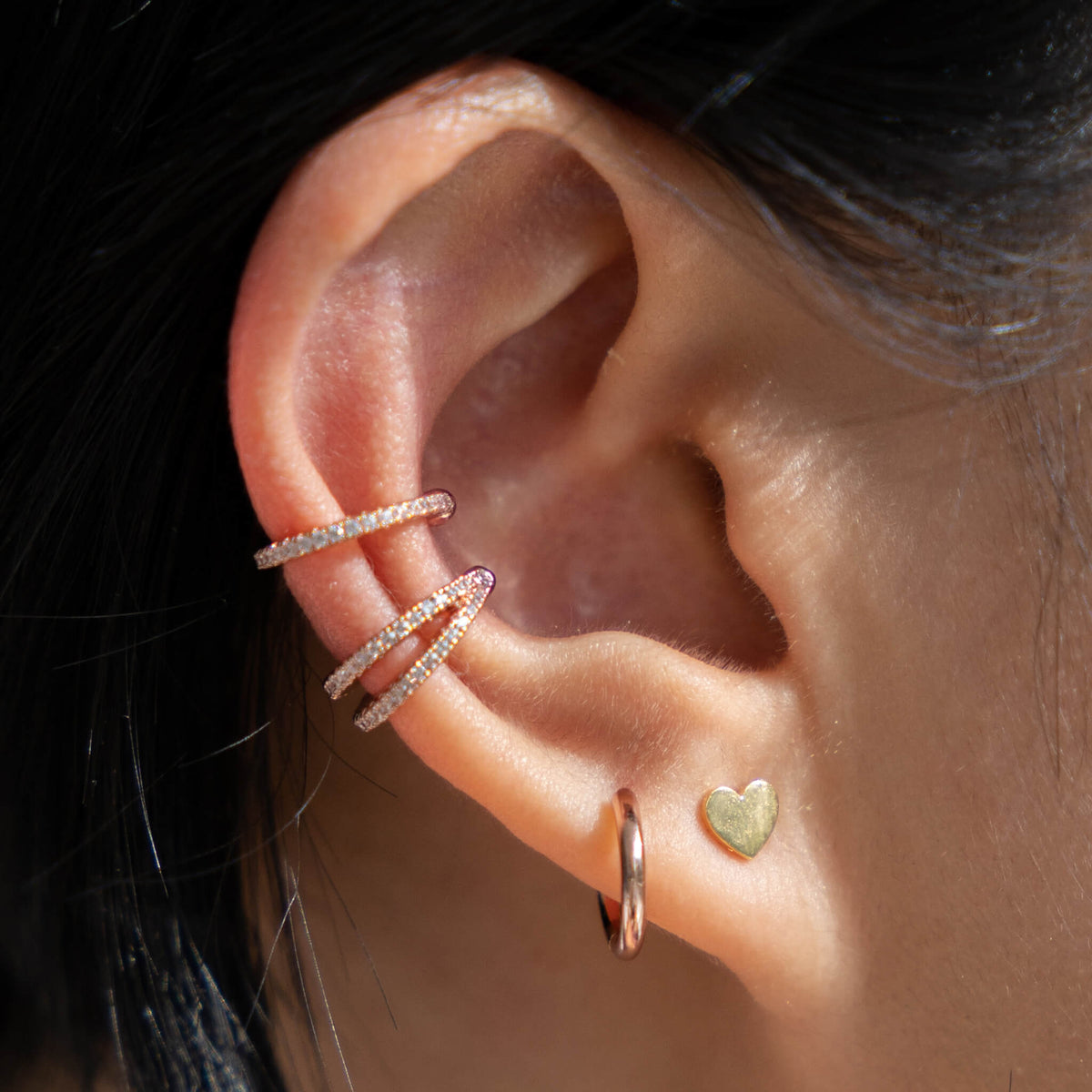 EAR CUFF EARRINGS - Golden