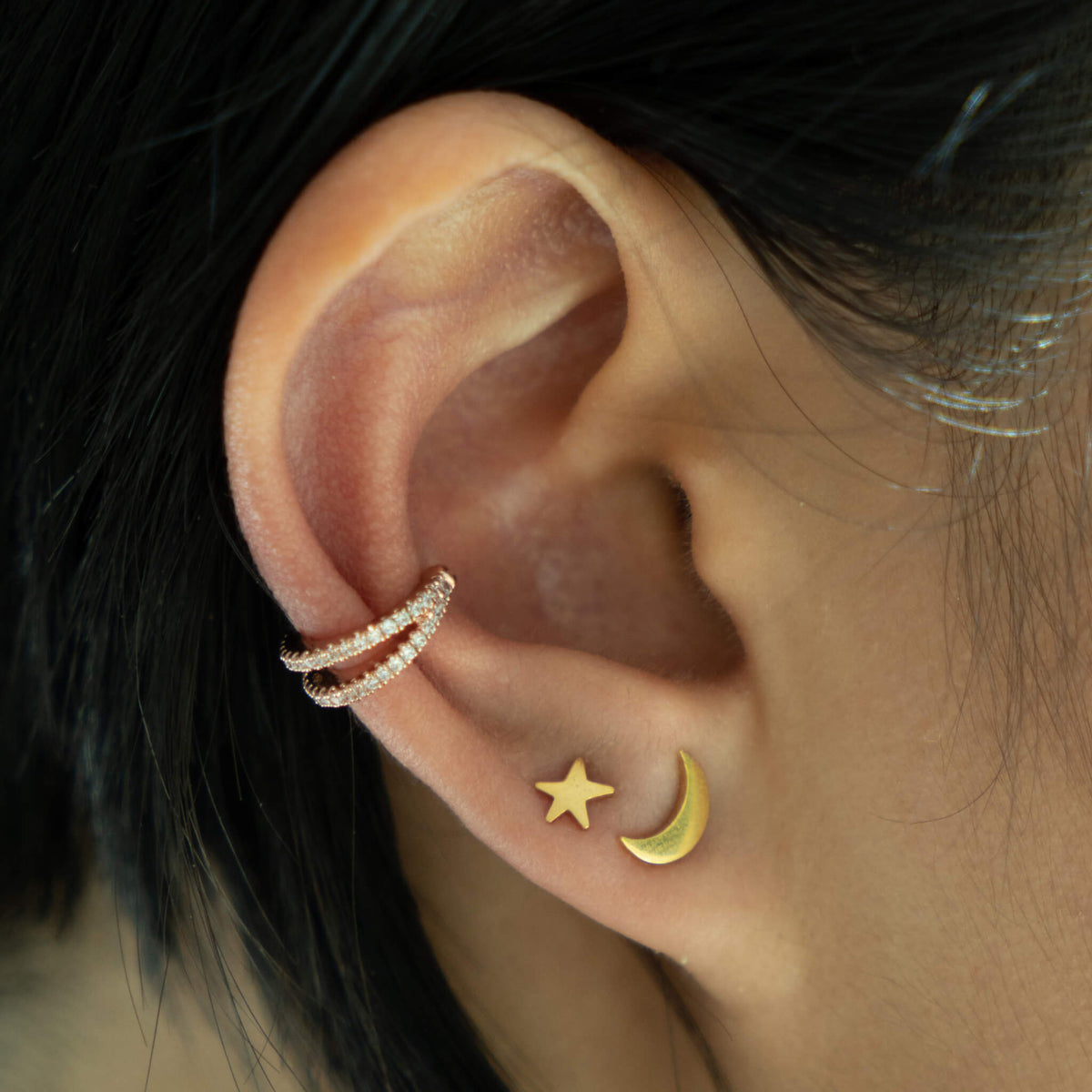 Infinite Ear Cuff in Rose Gold at Maison Miru