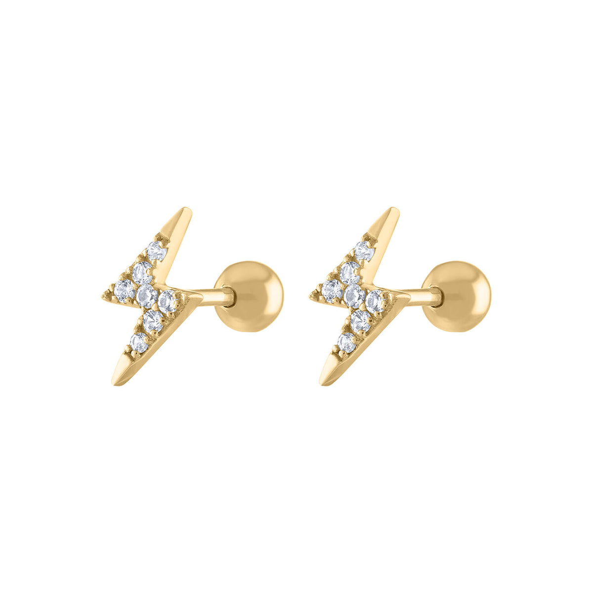 Pave lightning hot sale bolt earrings