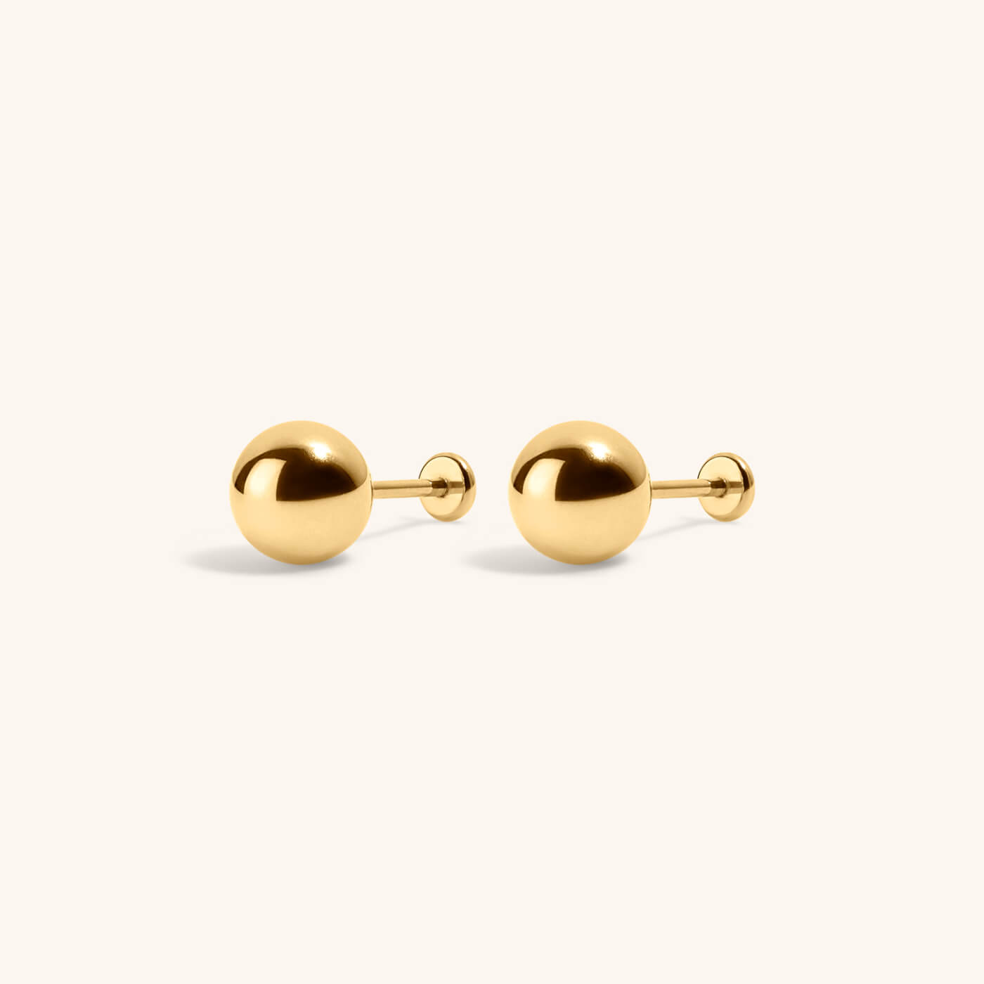 Little Sphere Nap Earrings in Gold (6mm)