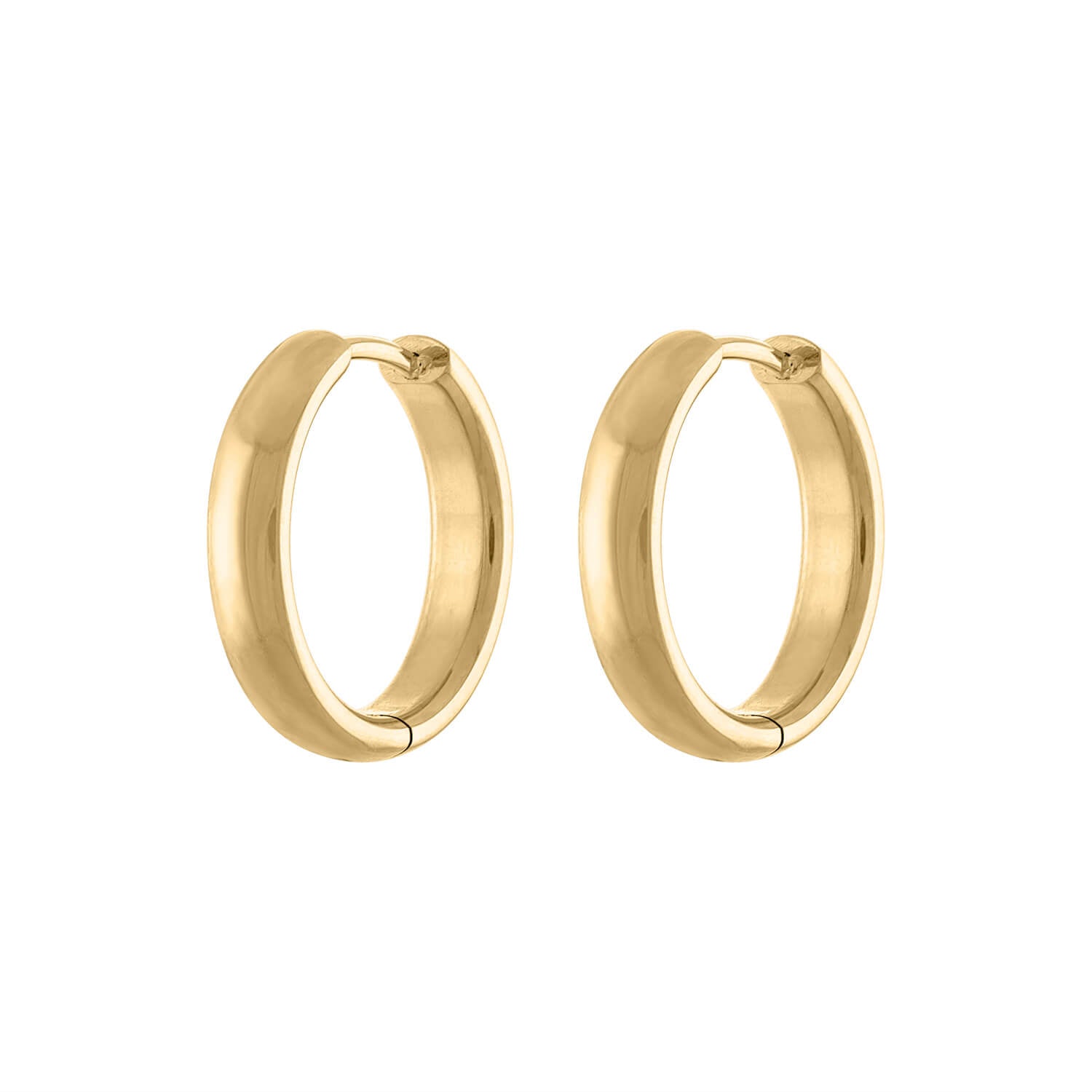 Bold Hoops in Titanium (Gold)