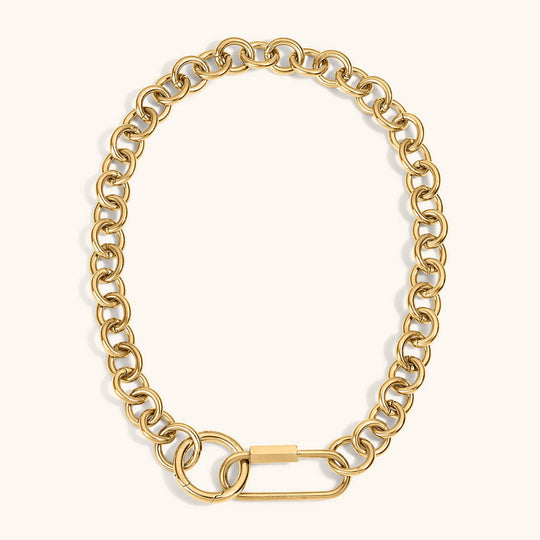 Bubble Lock Necklace (Gold)