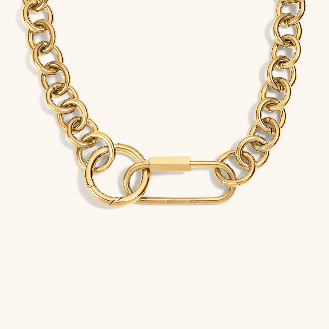 Bubble Lock Necklace (Gold)