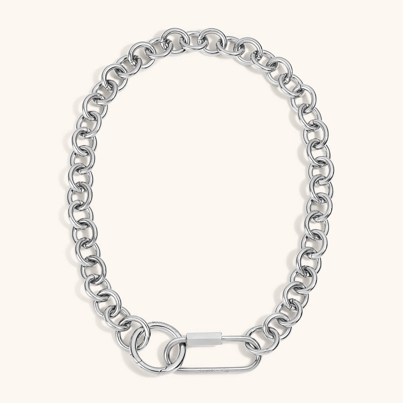 Bubble Lock Necklace (Silver)