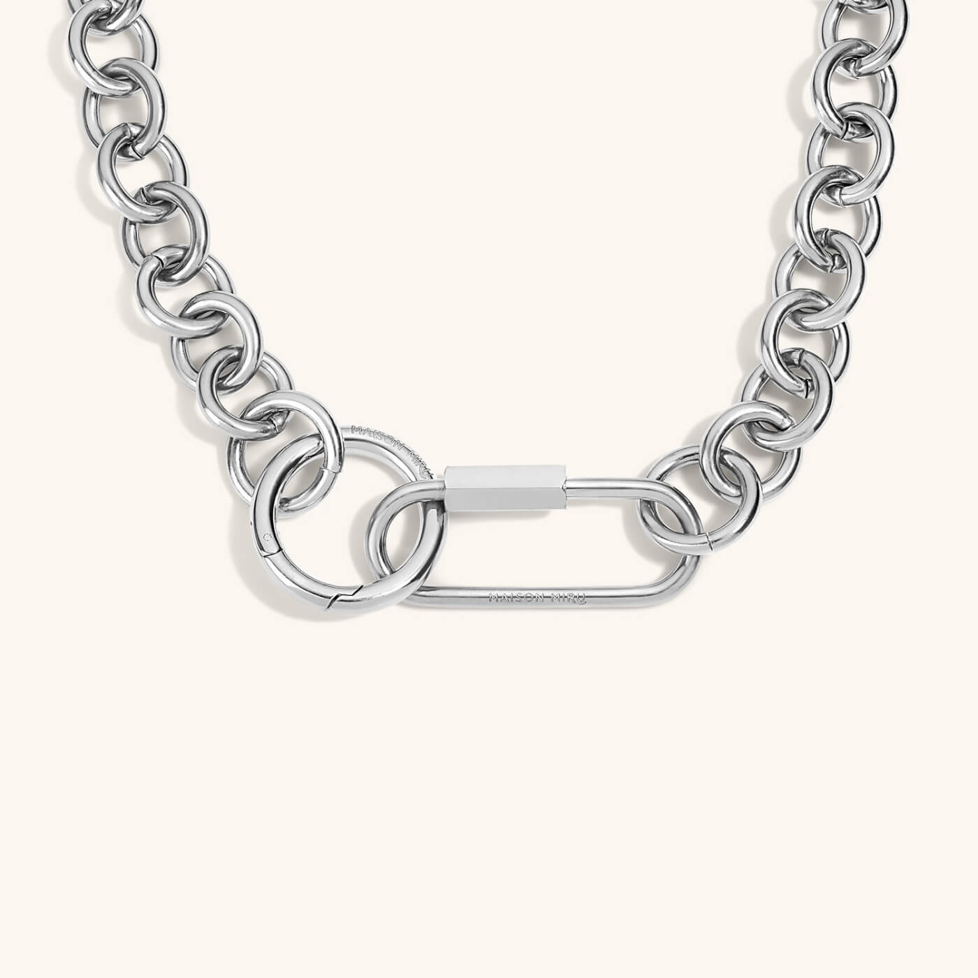 Bubble Lock Necklace (Silver)