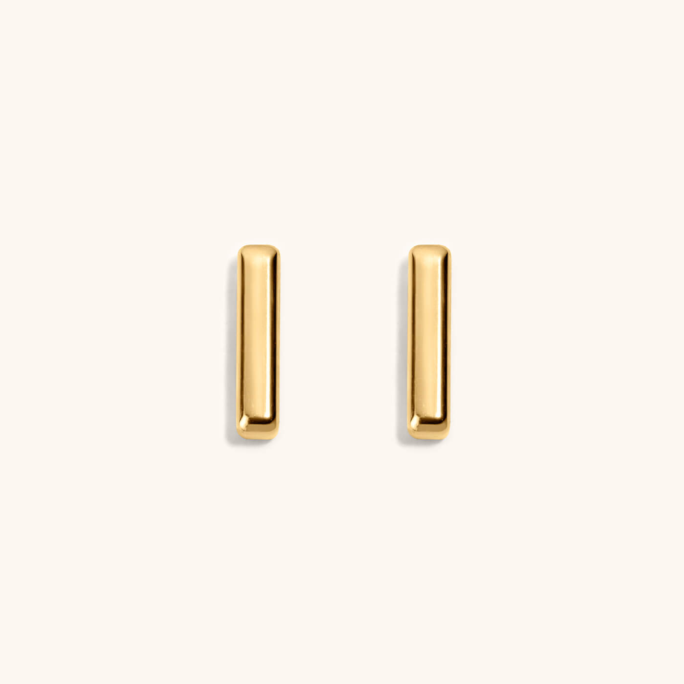 Little Bar Studs in Titanium (Gold)