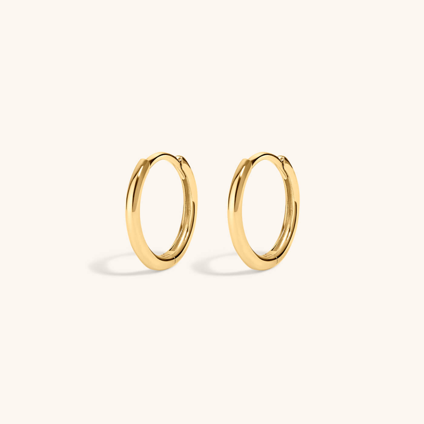 Classic Huggie Hoops in 14k gold