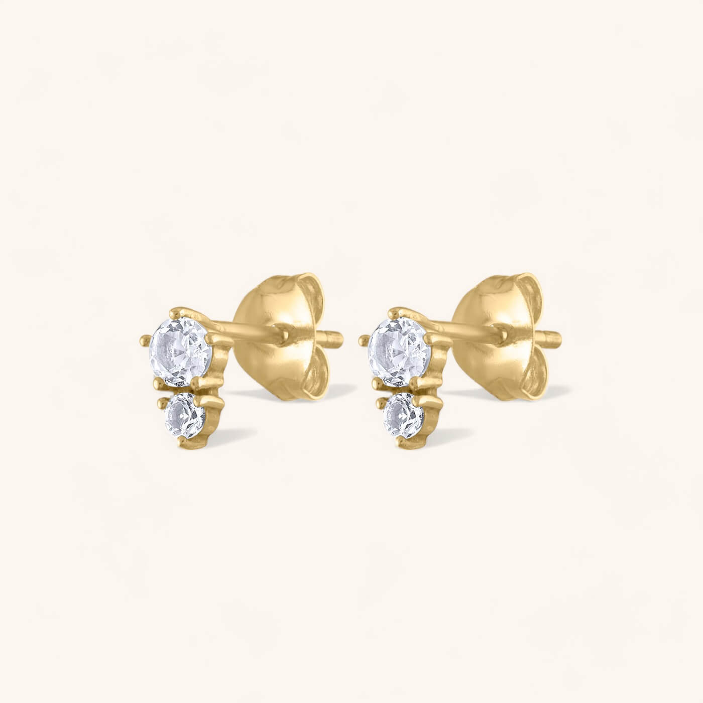 Gaia Crystal Studs in 14k Gold