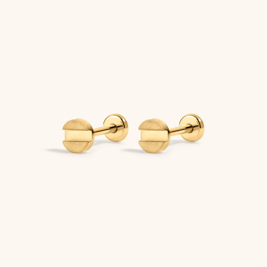 Bolt Nap Earrings in Titanium (Gold)