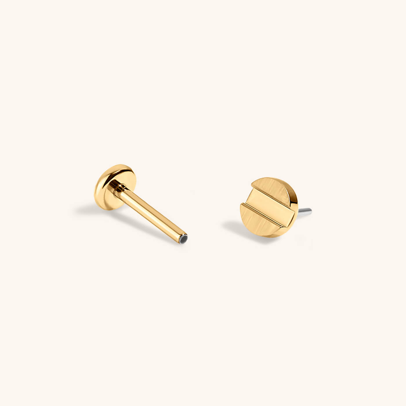 Bolt Nap Earrings in Titanium (Gold)