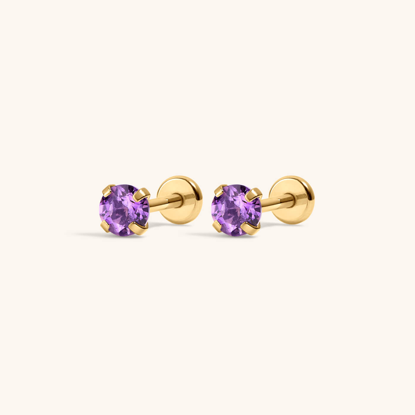 Sapphire & Amethyst 14K Gold Vermeil Over Sterling Silver buy Earring