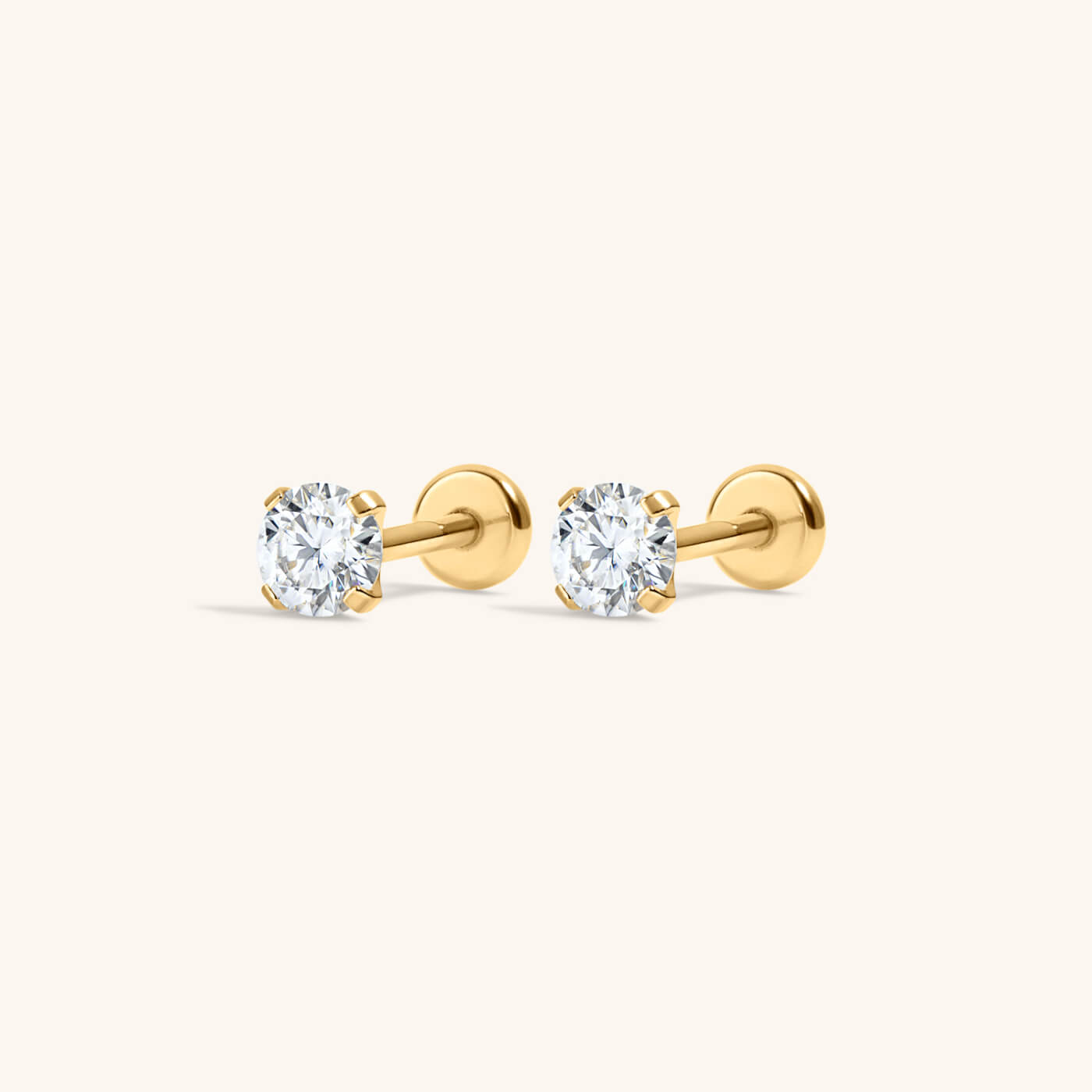 Moissanite Nap Earrings (Gold)