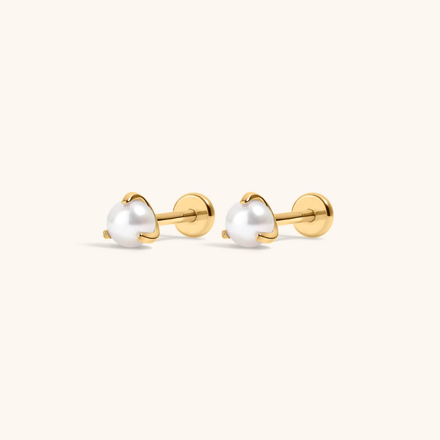 Pearl Nap Earrings (Gold)