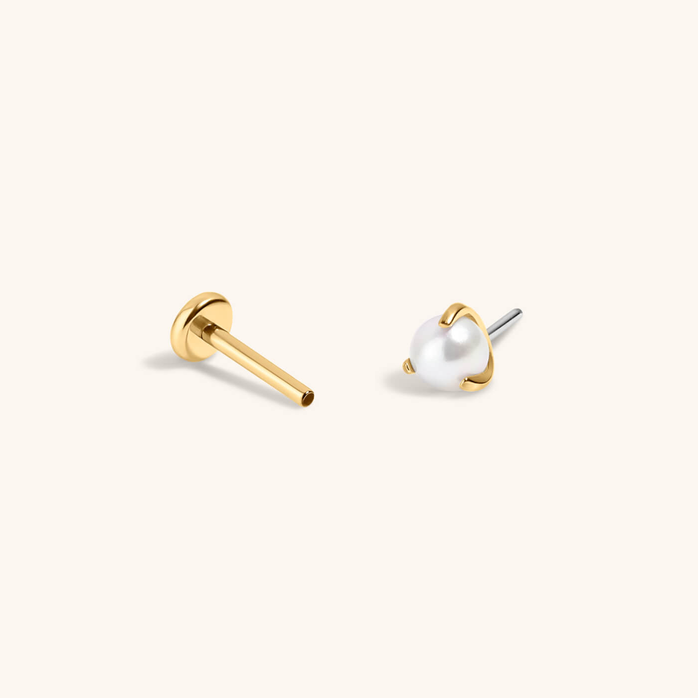 Pearl Nap Earrings (Gold)