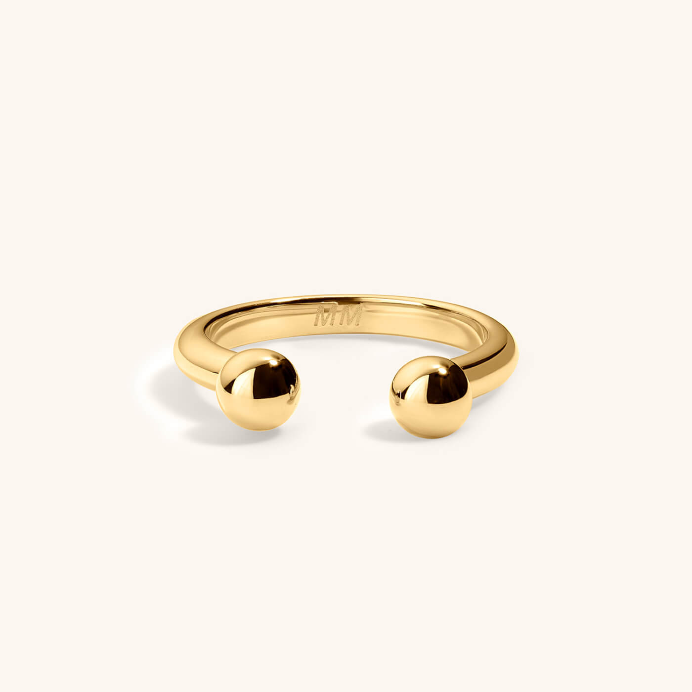 Floating Sphere Stacking Ring II (Gold)