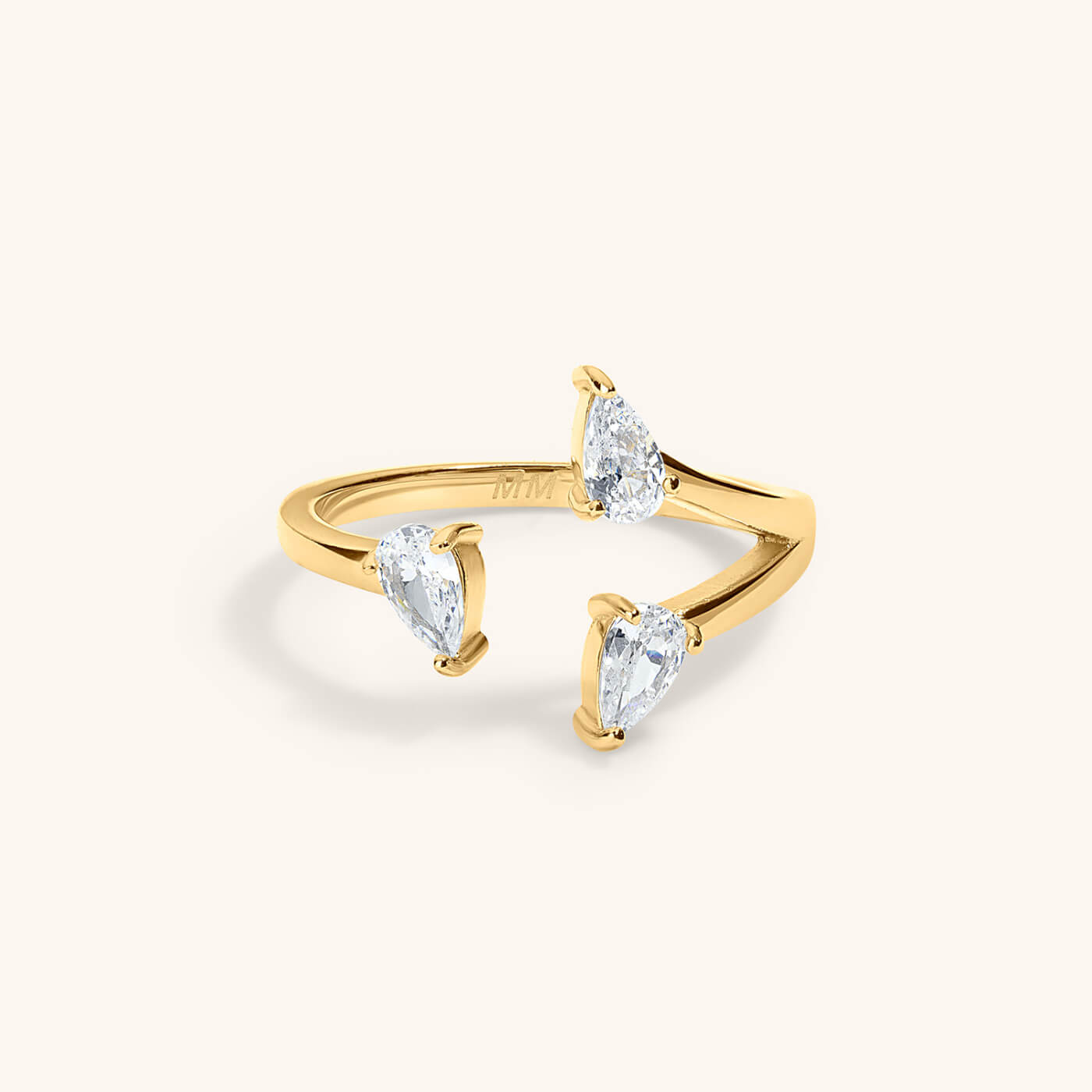 Floating Dewdrop Stacking Ring III (Gold)