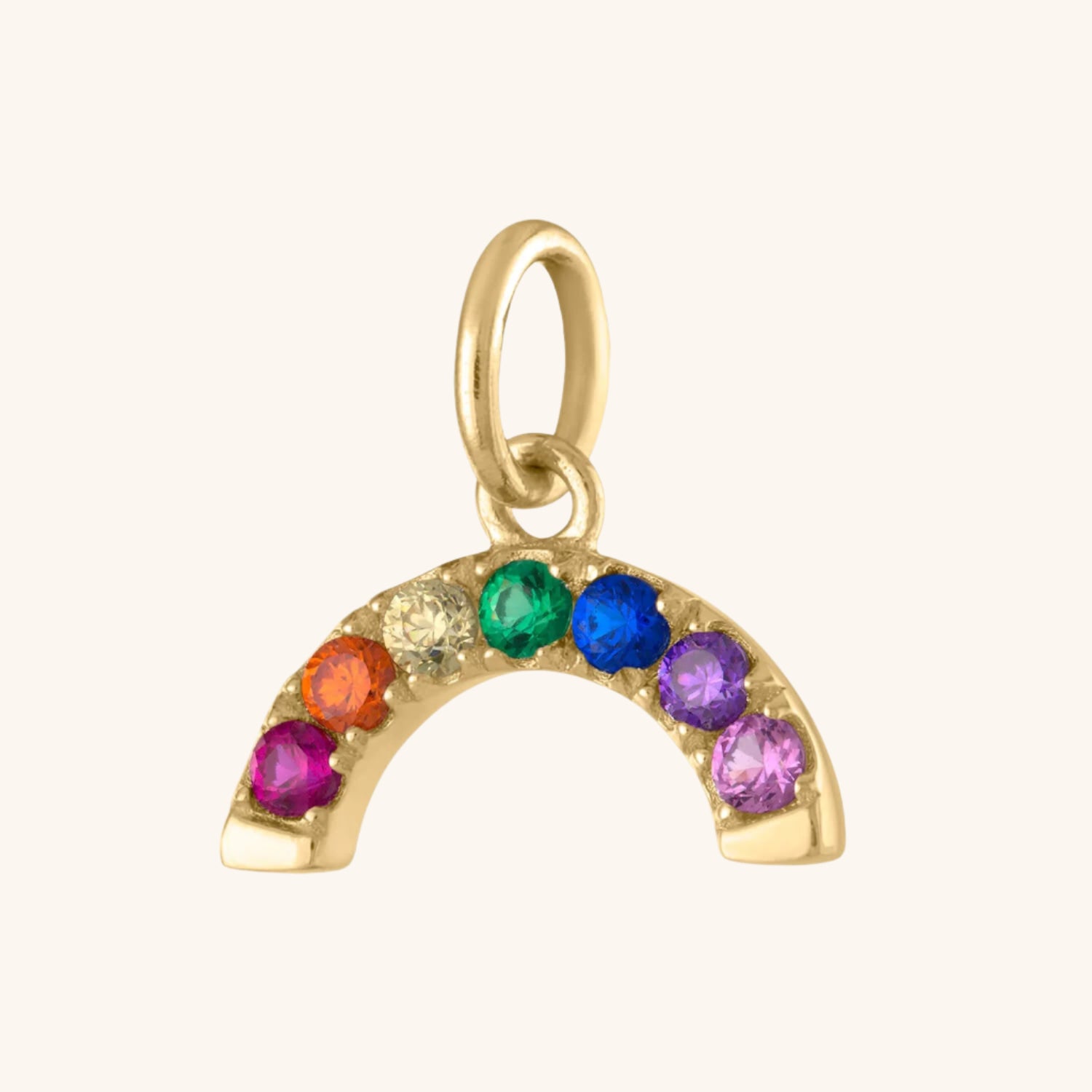 Rainbow Charm in Gold Vermeil