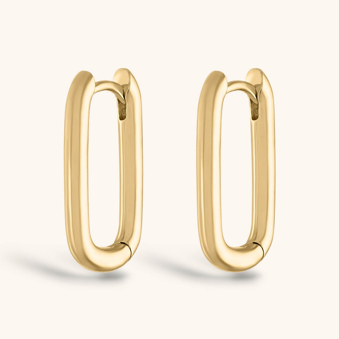 Bold Halo Oval Hoop Earrings