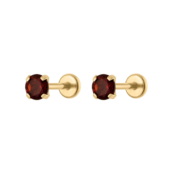 Garnet gold sale earrings