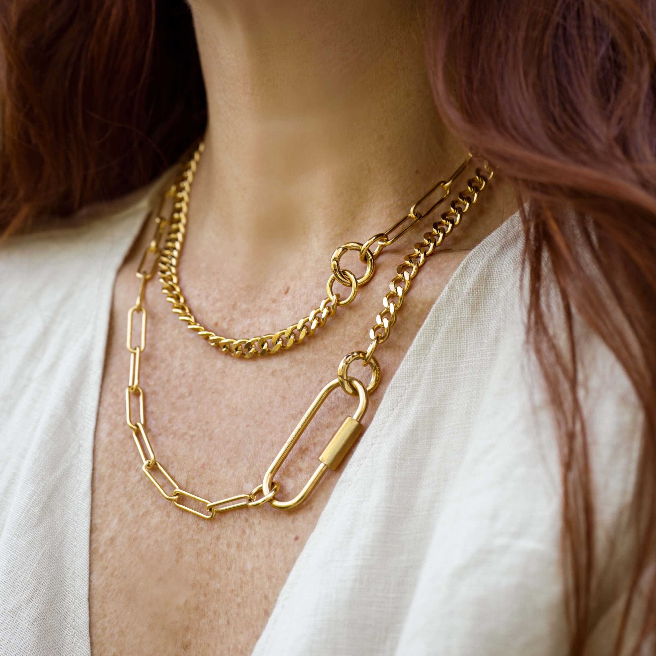 Infinite Necklace (Gold) on Model