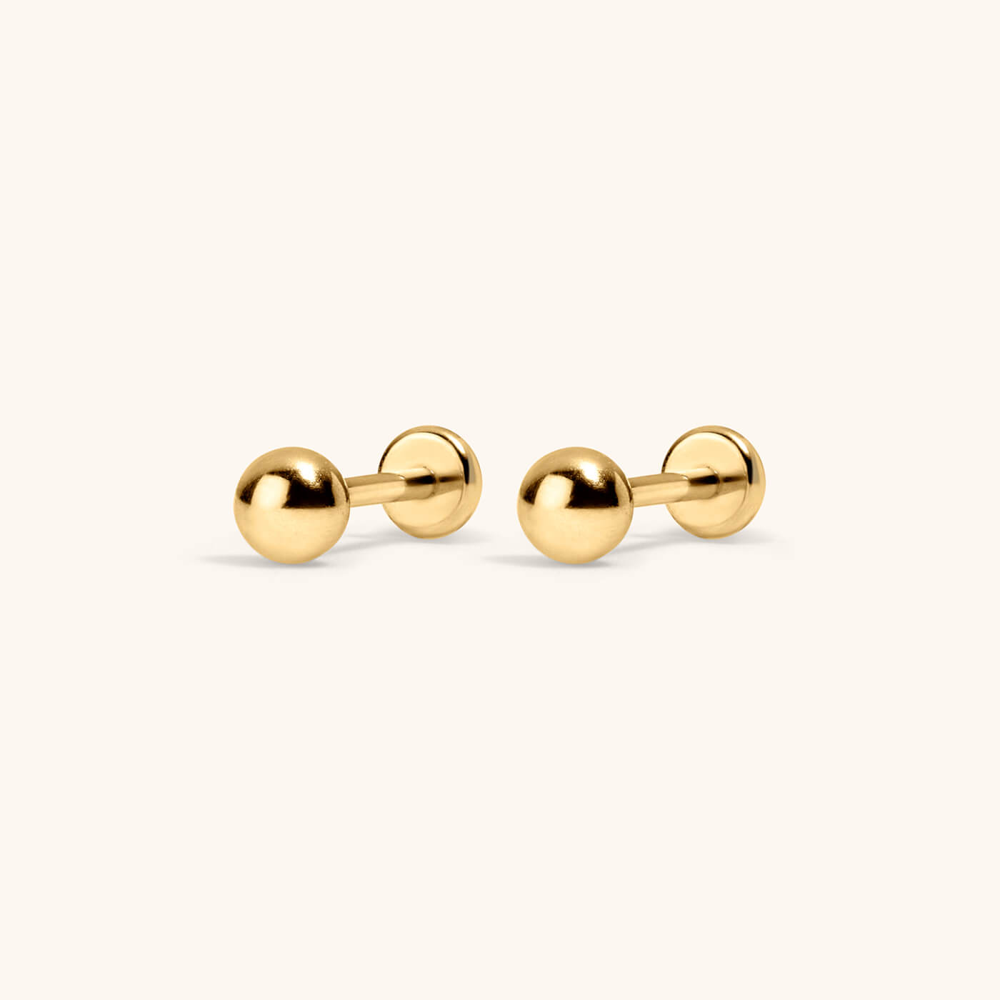 Little Sphere Nap Earrings in Titanium (Gold)