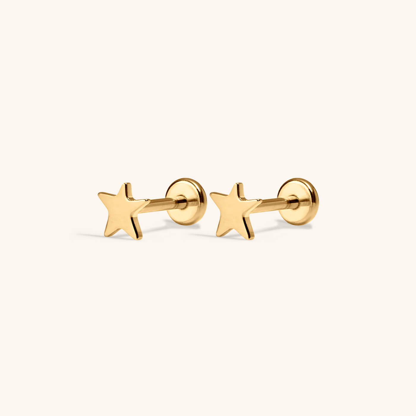 Classic Star Nap Earrings in Titanium (Gold)