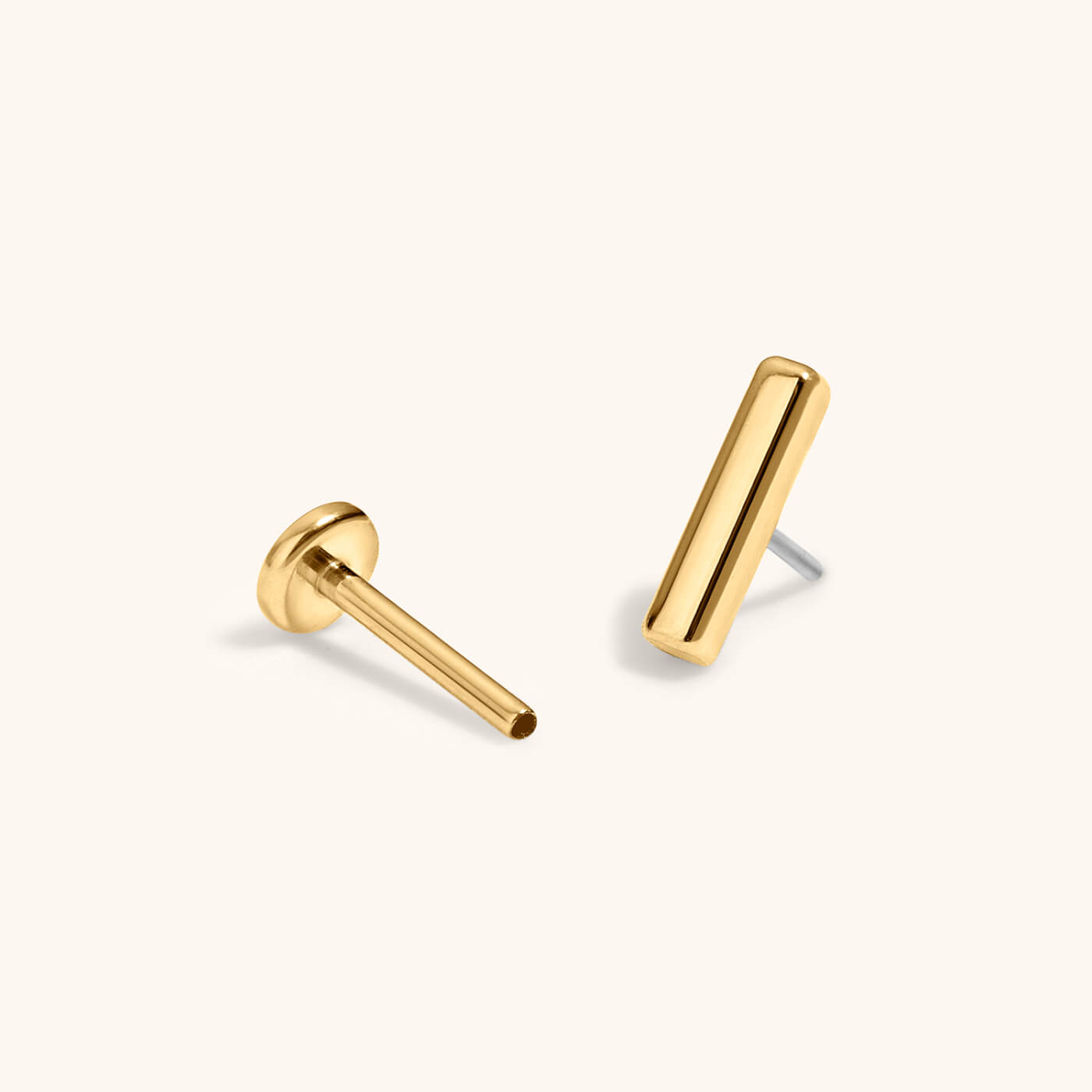 Everyday Nap Earrings Trio in titanium (gold) with Little Bar Nap Earrings