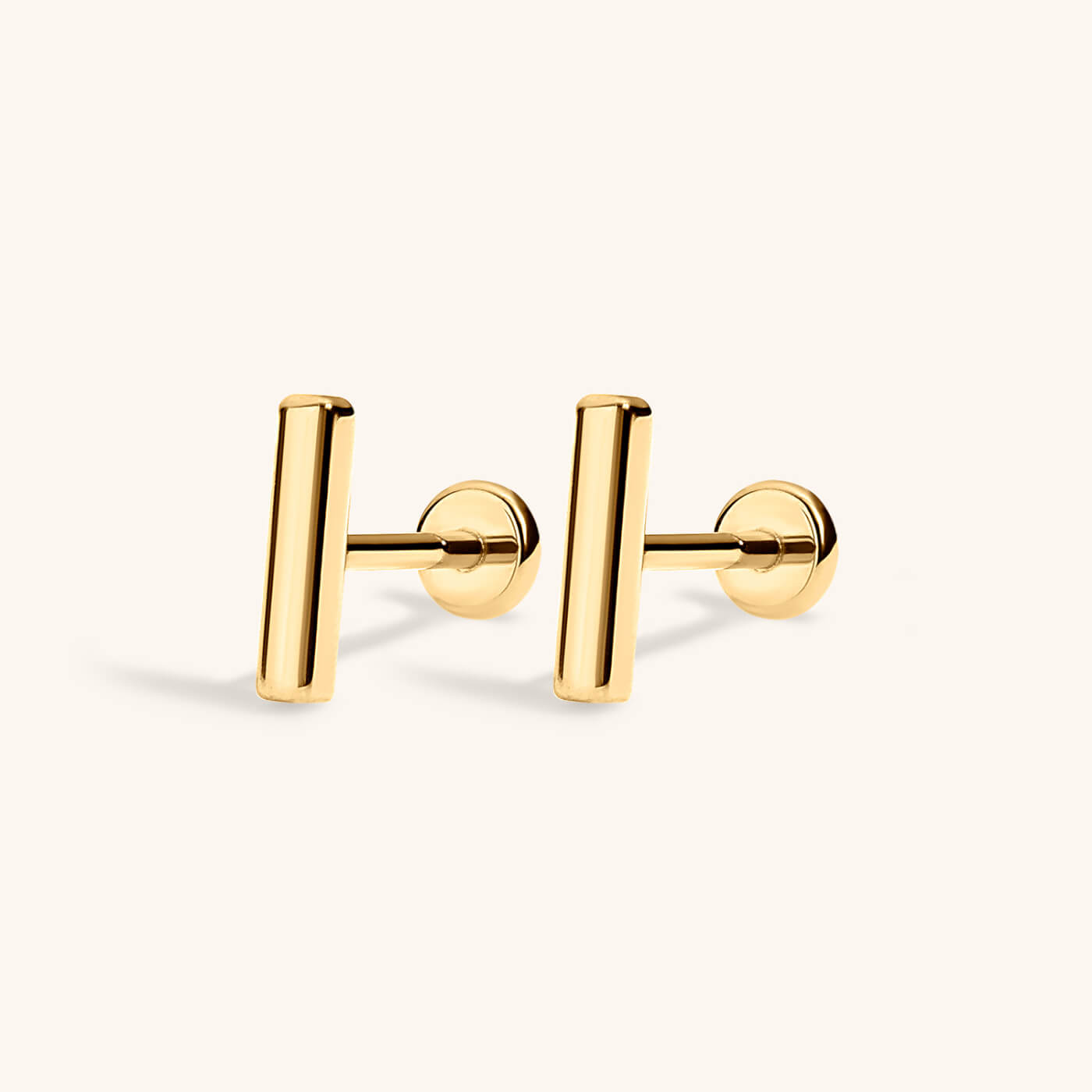 Little Bar Nap Earrings in Titanium (Gold)