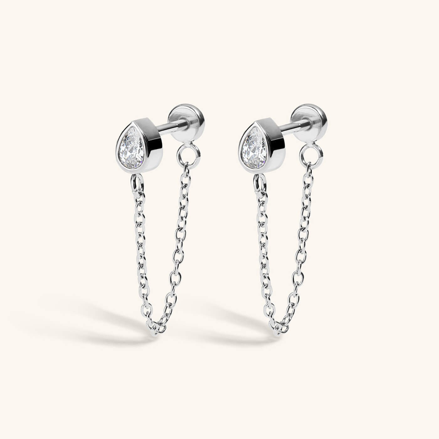 Colette Nap Earrings in Titanium (Silver)