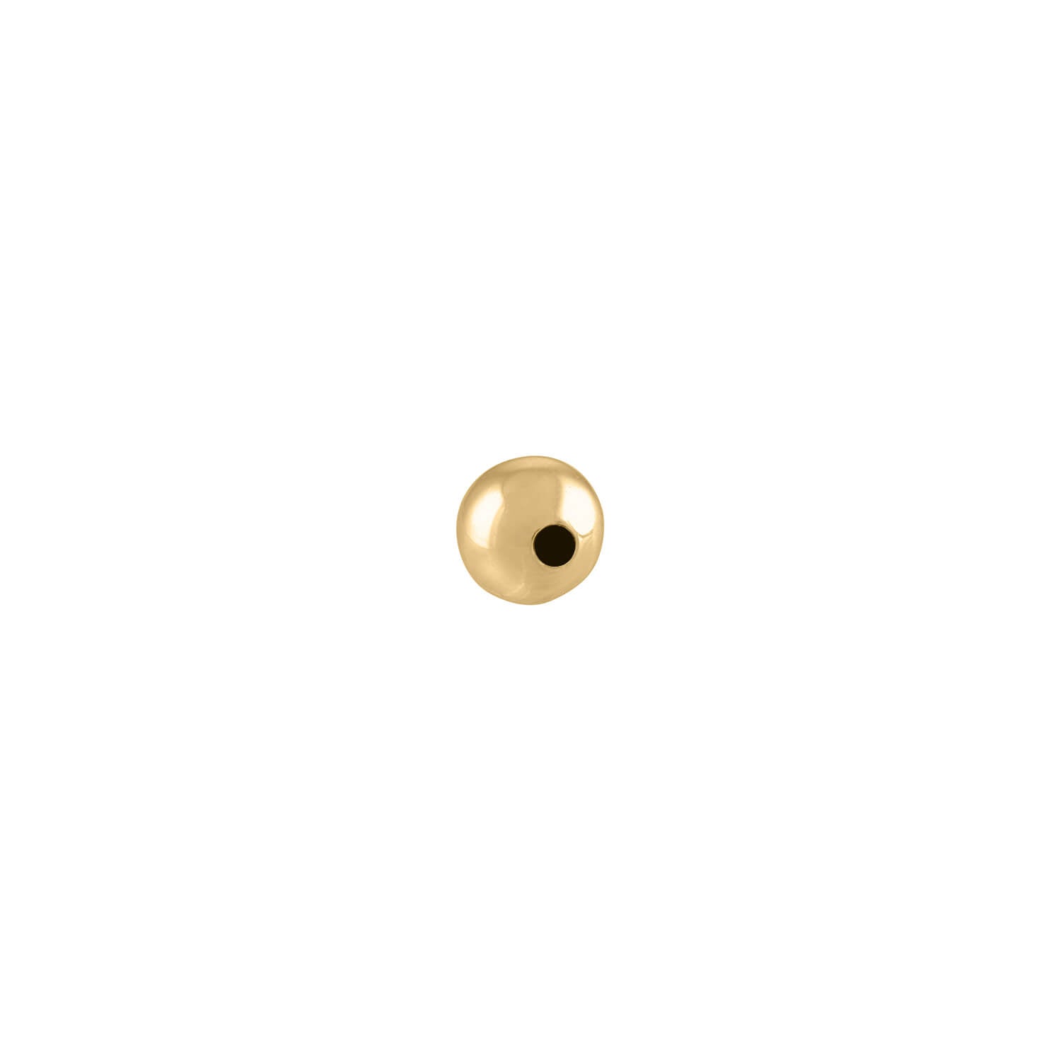 Tiny Secret Ball Back Earrings in 14K Gold, Single Earring / Gold at Maison Miru