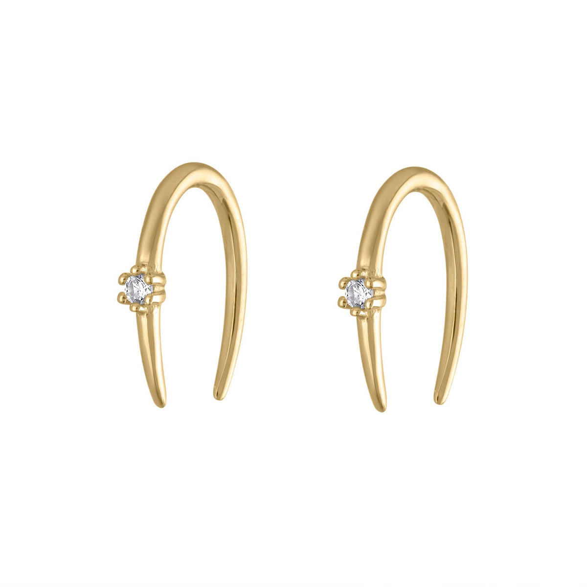 Shooting Star Open Hoop Earrings in Titanium | Maison Miru