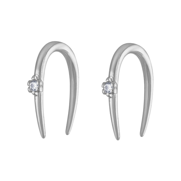 Mia Twisted Hoops - Sterling Silver - 12mm Outer Diameter