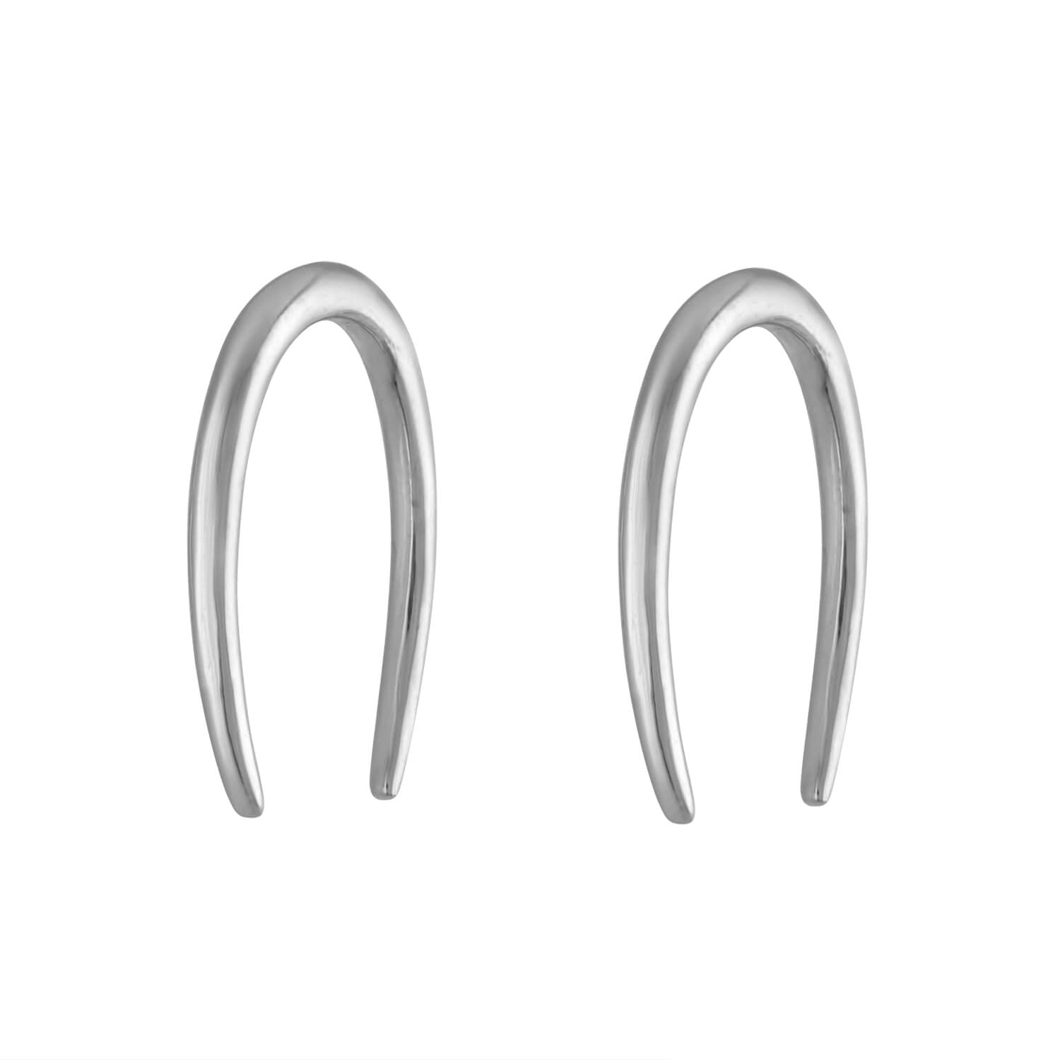 Hope Open Hoop Earrings in Sterling Silver - Mara Paris