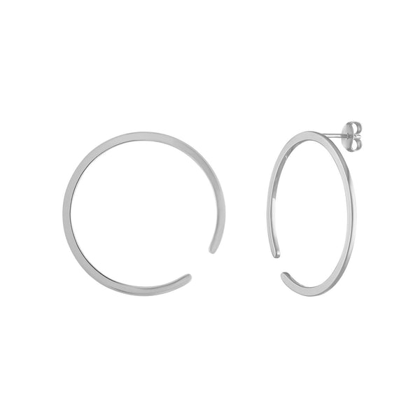 Illusion Hoops in Sterling Silver | Maison Miru
