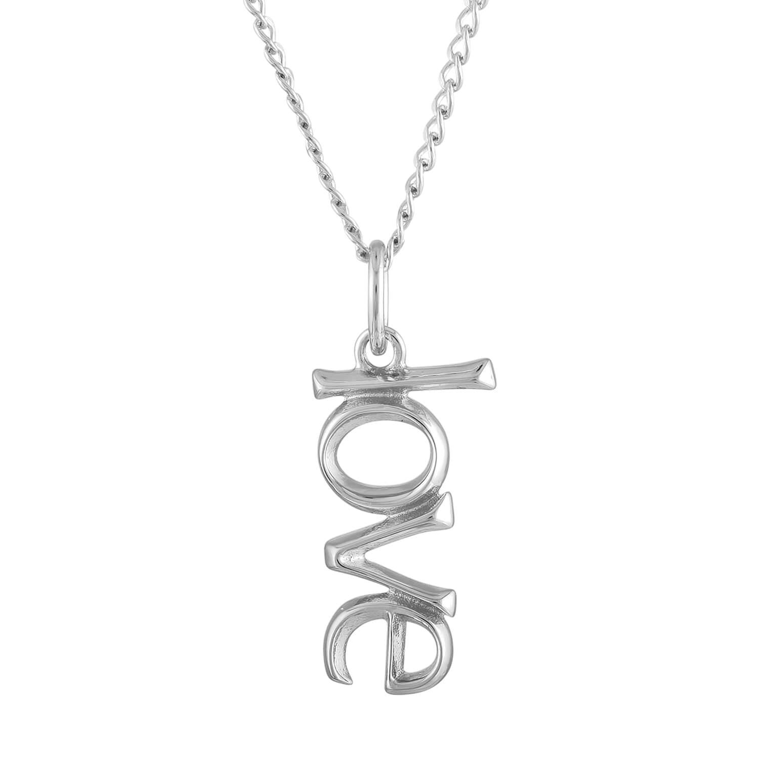 Love Charm Necklace (Sterling Silver)