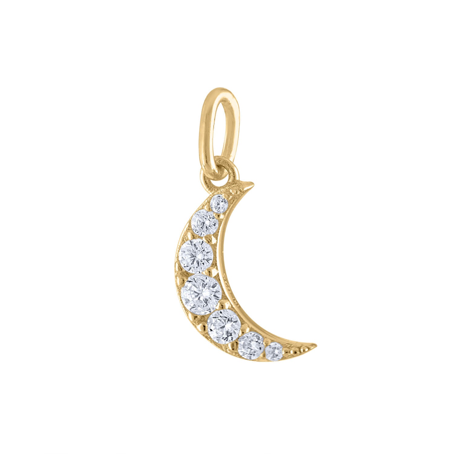 Mini Pave Moon Charm